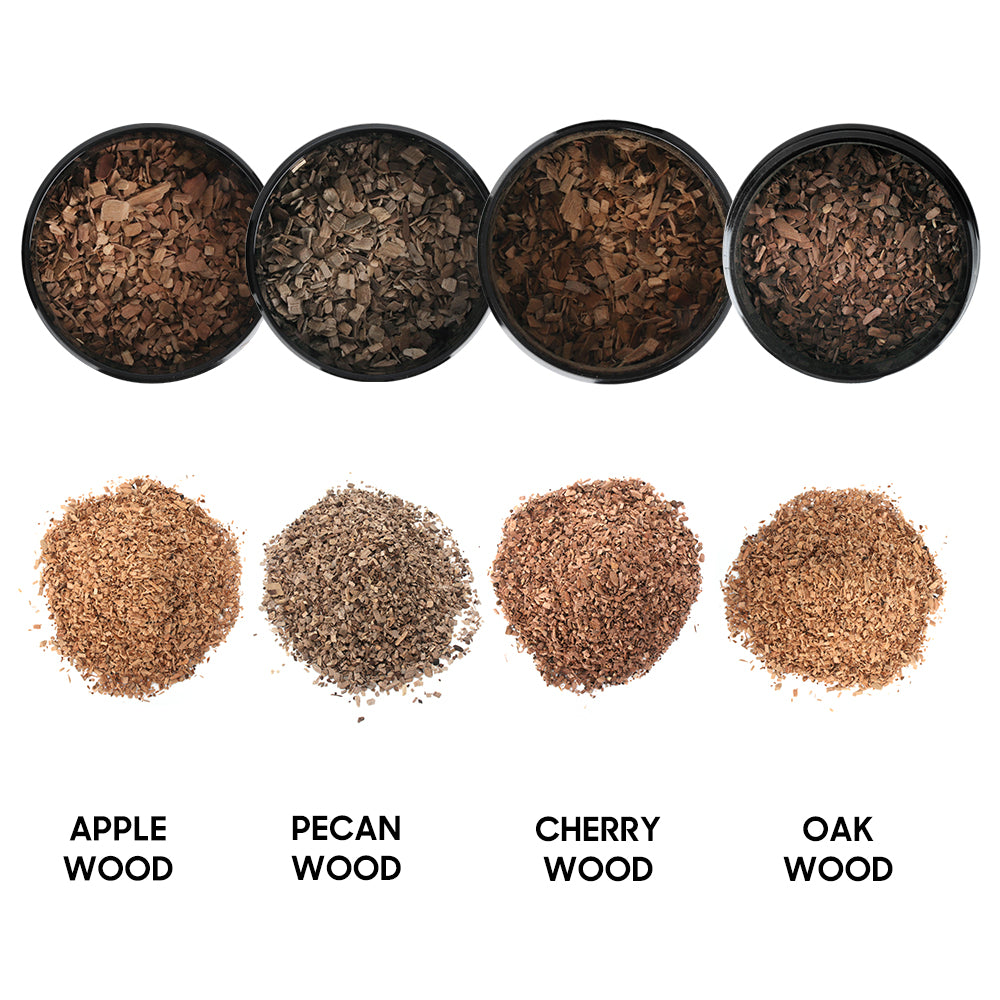 4PCs BBQ Wood Chips Set For Grill Meat Food Salmon Smoker Smoke Cook Utensils  Cherry Walnut Sawdust Oak Wood Chips