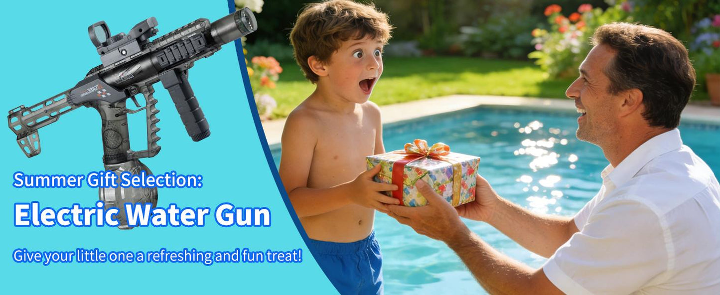 Tactical Modular Electric Water Gun Toy, Rechargeable, Summer Pool Party Water Fight Gift