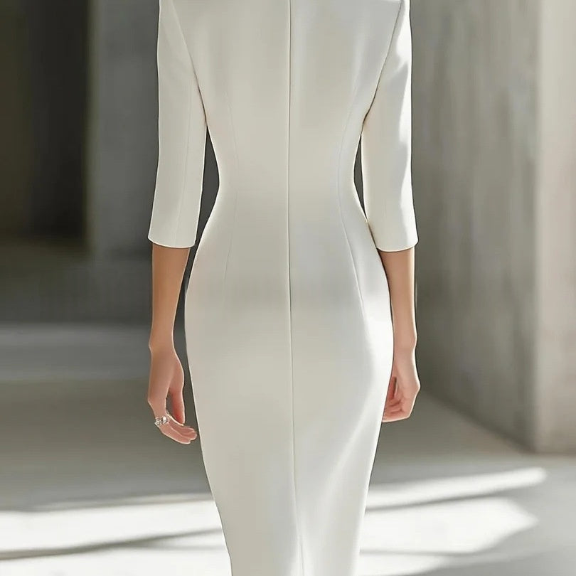 Solid-color New-style Fashionable One-piece Dress