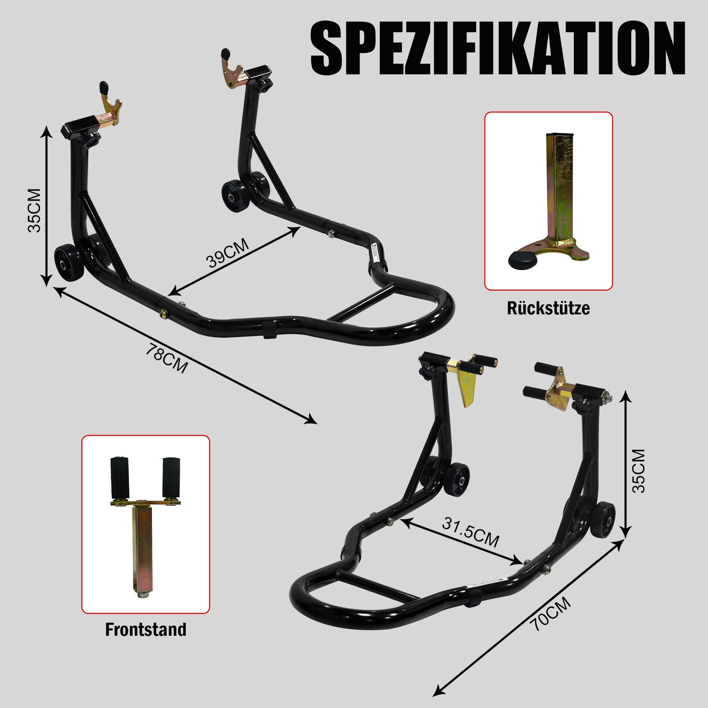 The Bait Frame For Motorcycles With 200 Kilograms, In The Docking Device With The Forward And Extremities  K And U , Which Is Suitable For Most Motorcycle Brands-Black