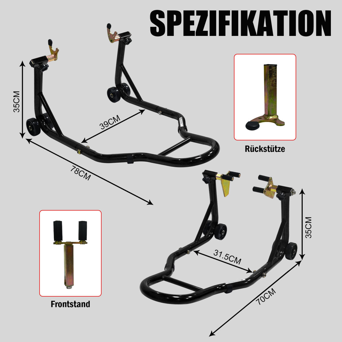 The Bait Frame For Motorcycles With 200 Kilograms, In The Docking Device With The Forward And Extremities  K And U , Which Is Suitable For Most Motorcycle Brands-Black