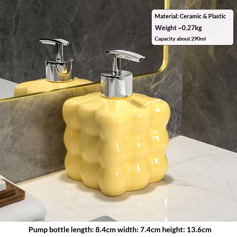 Hand Sanitizer Ceramic Pump Shampoo And Body Wash Dispensing Bottle