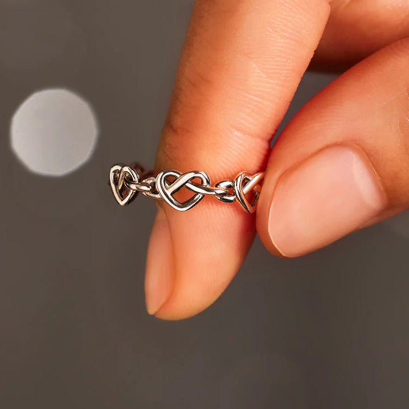 Womens Heart-Shaped Ring Chic Delicate Cross-Design In A Niche Trendy Style With A Personal Touch