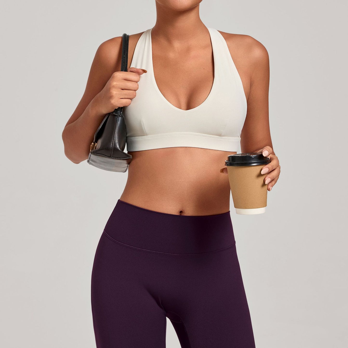 Cleavage-boosting Halter-neck Yoga Bra Fitness Top