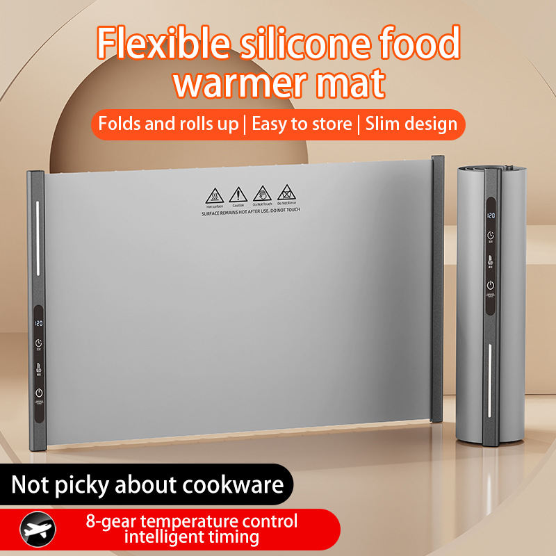 New Constant Temperature Silicone Food Warming Mat, Household Multifunctional Table Food Warmer Plate, Foldable Portable Food Heating Mat