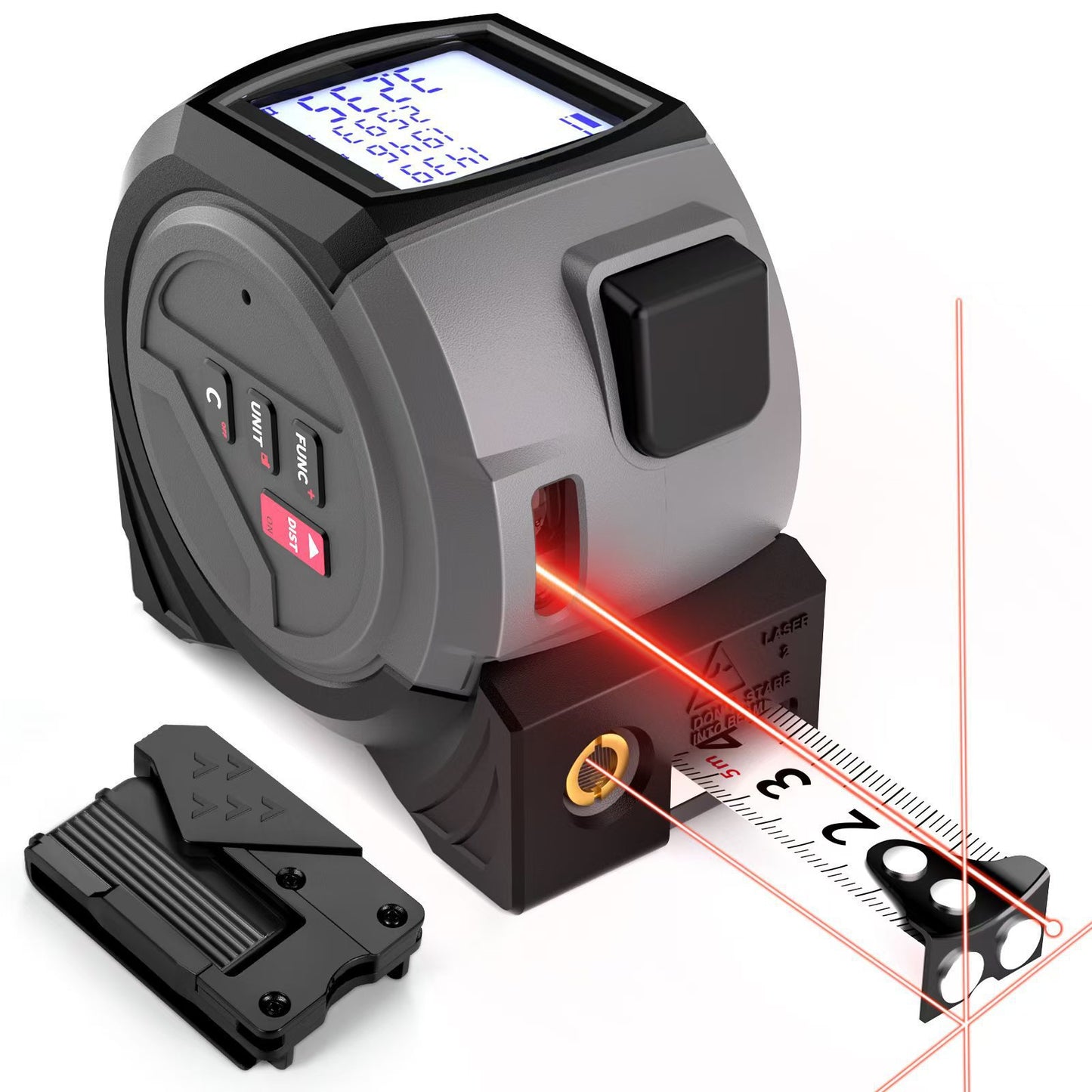 40-meter Digital Smart Tape Measure 3-in-1 Infrared 60-meter Distance Measurer With Cross-line Laser Projection