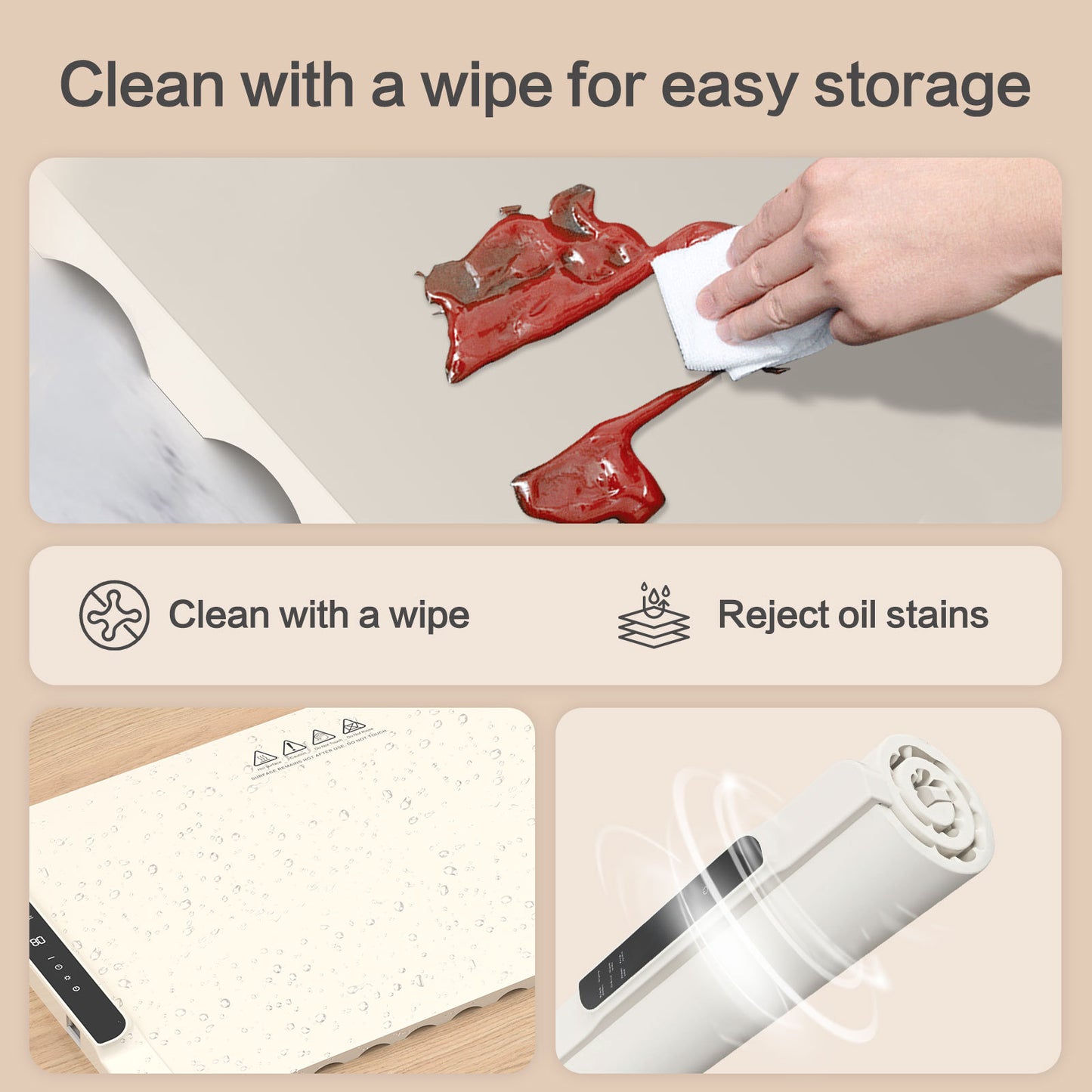 Foldable Multifunctional Food Warmer Mat
