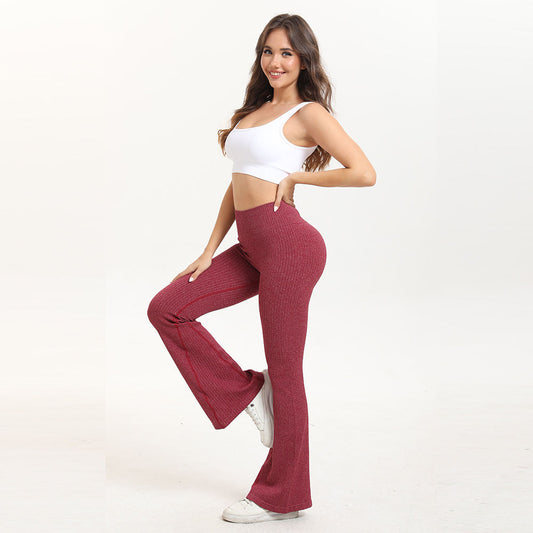 Seamless Threaded Yoga Flare Pants Womens