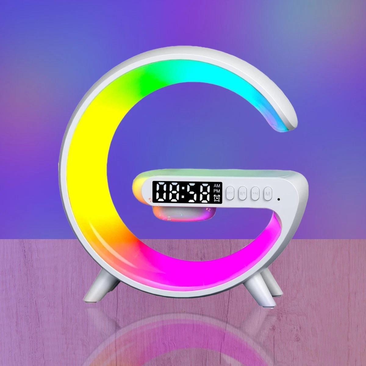 LED Smart G Lamp Intelligent Wireless Charger Bluetooth Speaker G Shape Lamp