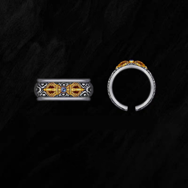 1pc 999 Sterling Silver Hollow Vajra Open Ring, Retro Zen Style, Perfect For Daily Wear & Valentine's Day Gift