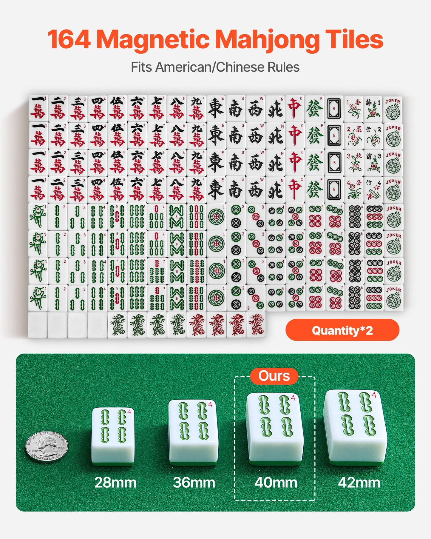 Automatic Mahjong Table With Wheels, 2 Sets Of 40 Mm Tiles (164 Pcs), Roller Coaster Style Mahjong-Table, Foldable And Automatic Shuffler, For Home, Outdoor Leisure & Gifts For Mahjong Players