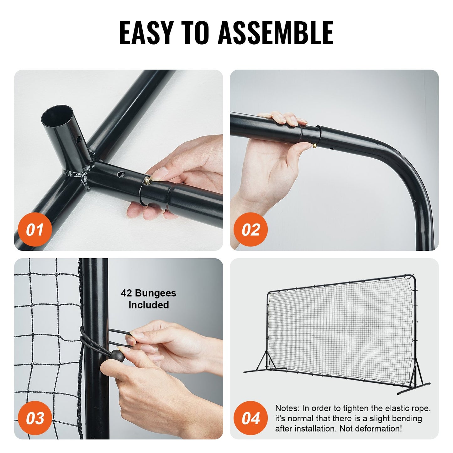Soccer Rebounder Net, 12x6FT Iron Soccer Training Equipment, Sports Football Training Gift With Portable Bag, Volleyball Rebounder Wall Perfect For Backyard Practicing, Solo Training, Passing
