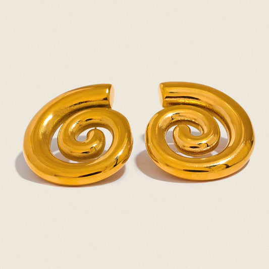 Stainless Steel Vacuum-Plated 18K Gold Fashion Earrings That Wont Fade