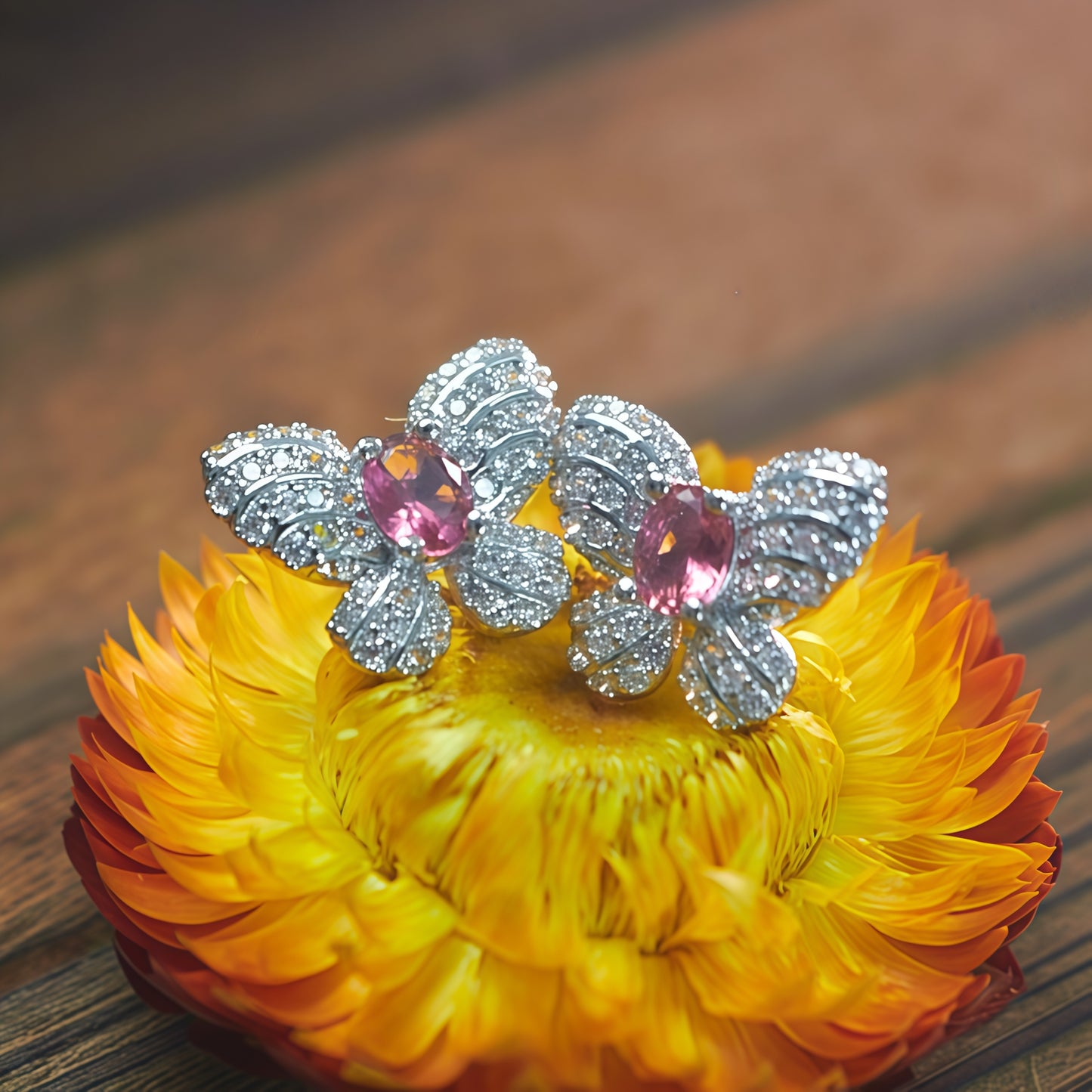 Oval  CZ Center Full Pave White Crystal Butterfly Stud Earrings For Women, Copper Silver Plated Vintage Wedding Daily Statement Jewelry Gift