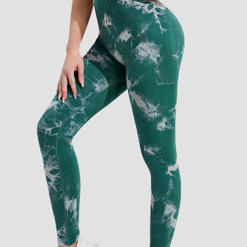 Fitness Yoga Pants Cross-dyed Hip-lifting Womens Sportswear