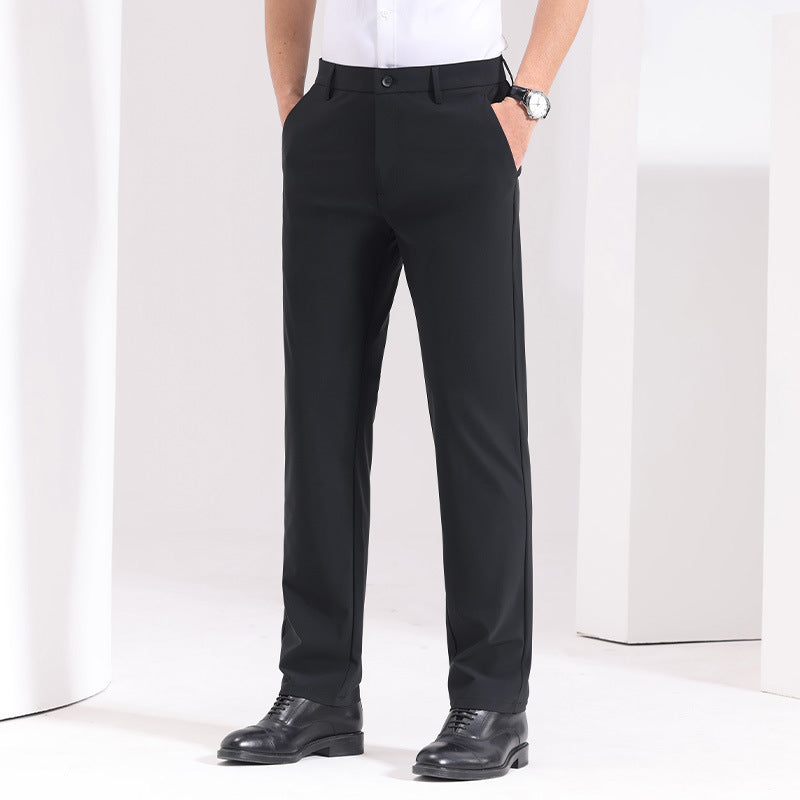 Summer Ice-silk Cooling Casual Pants Thin Long Trousers