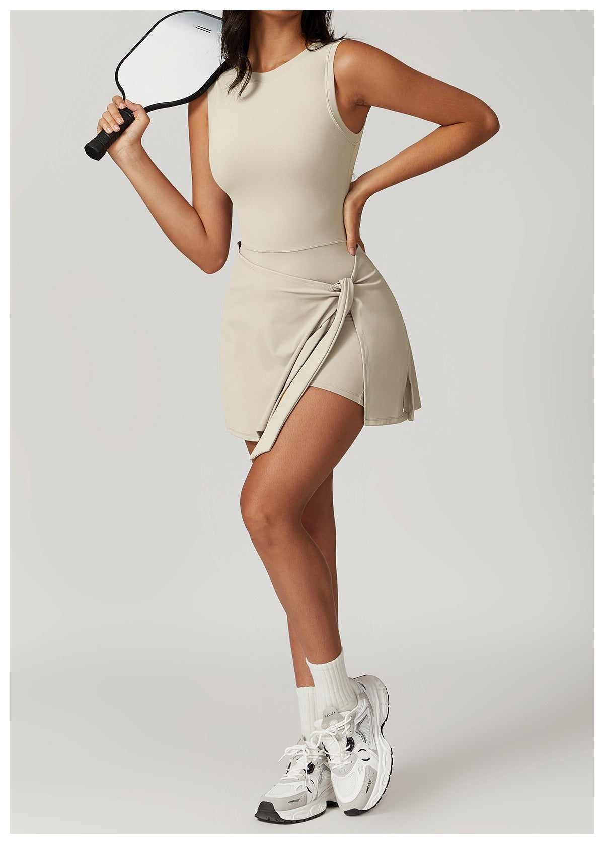 Sual Fitness Fake Two-piece Tight Sports Dress