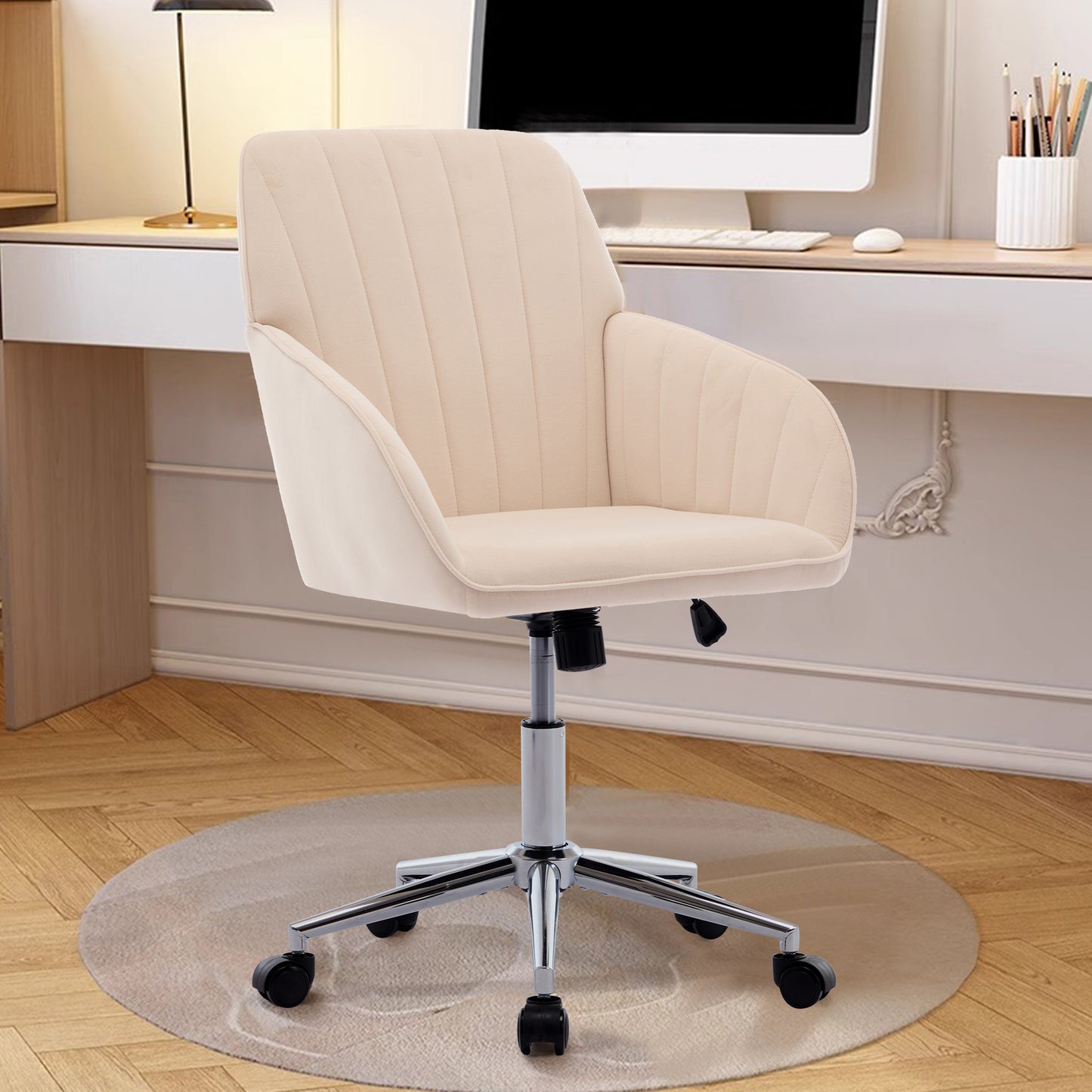 TY Adjustable Office Chair, Home Bedroom, Ergonomic Swivel Chair, Backrest Seat, Comfortable For Long Sitting