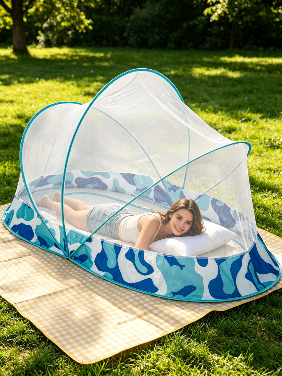 Student Mosquito Net Dense-Weave Portable Foldable Full-Body Mosquito Net For Outdoor Camping