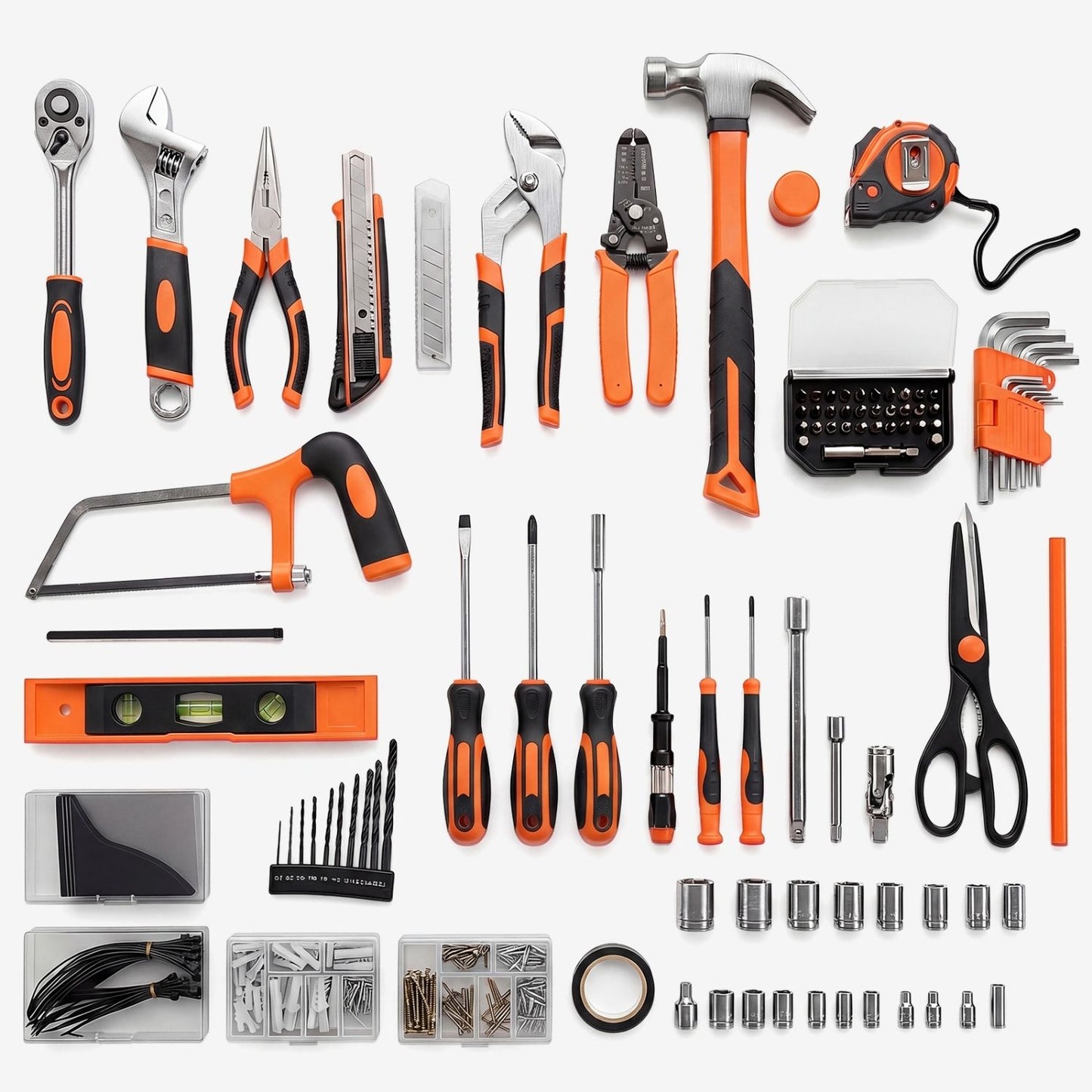 Home And Auto Repair Tool Kit, With Drawer Storage Toolbox, Complete Tool Set For Daily Use