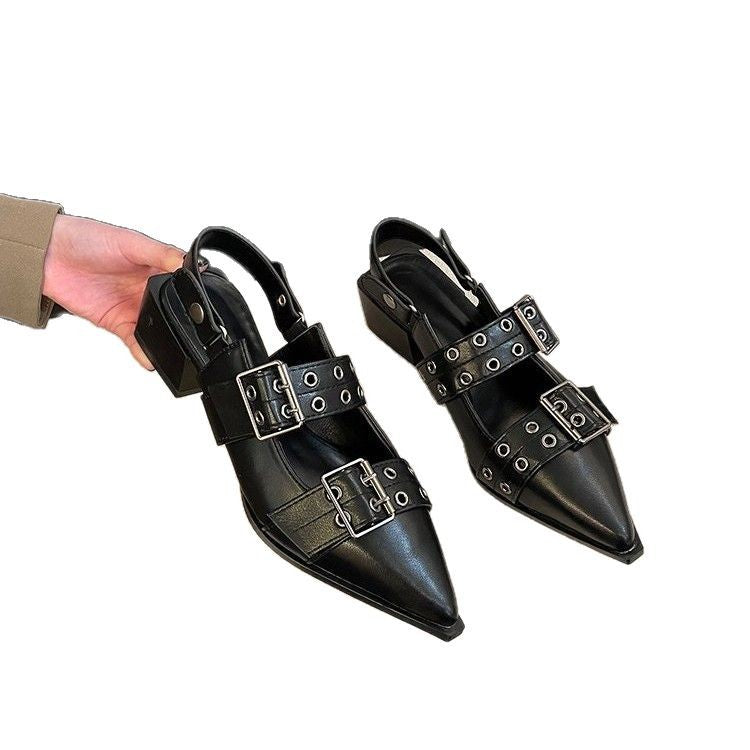 French-style Korean Sweet-and-cool Pointed-toe Mary Jane Shoes