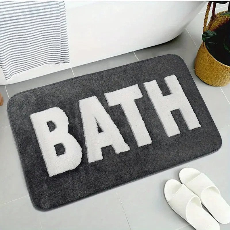 Simple Cashmere-like Non-slip Absorbent Bath And Shower Mat