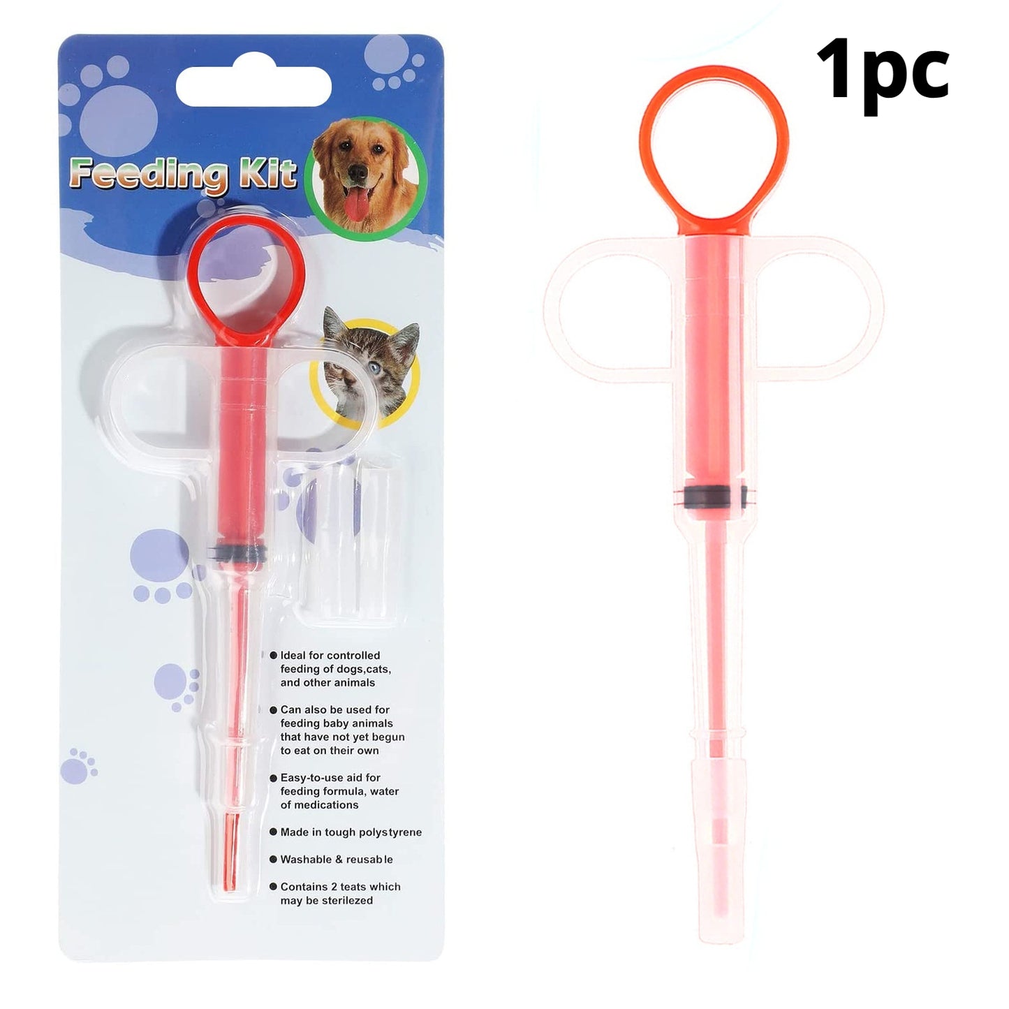 Pet Medication Dispenser Push-type Syringe Injector