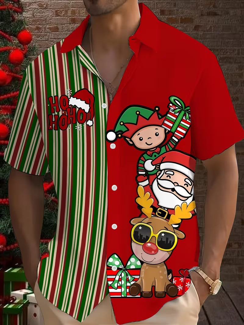 New 3D Digital-Print Christmas Shirt