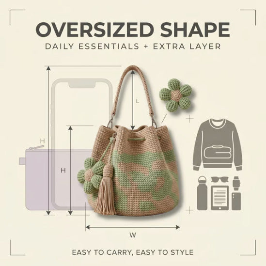 Best-selling New Arrival Hand-crocheted Floral Bag
