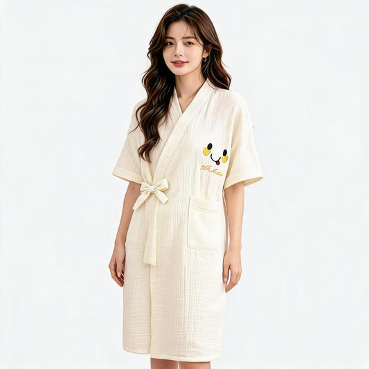 Cotton Bath Skirt Cartoon-themed Wearable Soft And Highly Absorbent Womens Home Bathrobe
