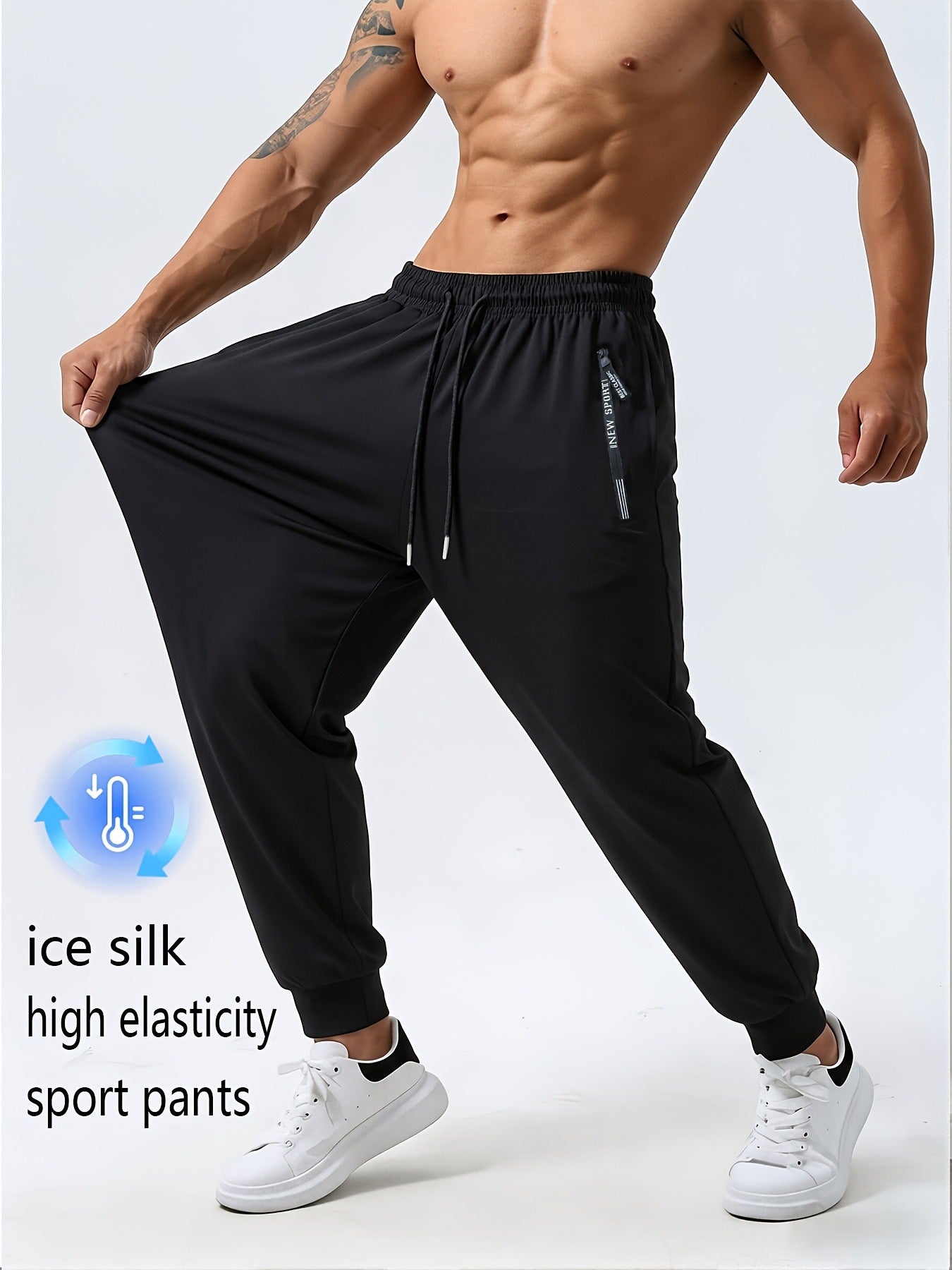 Mens High-Elastic, Quick-Drying Summer Sports And Fitness Pants For Europe And America