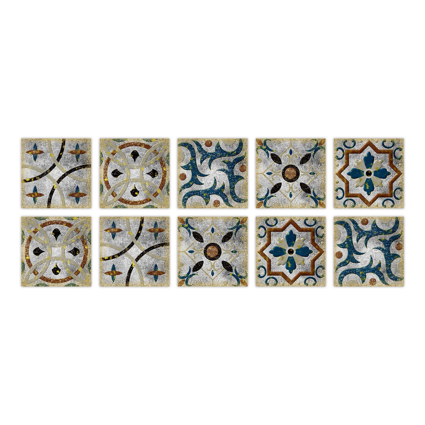 Kitchen Oil- And Water-Resistant Wall Stickers Imitating Tiles