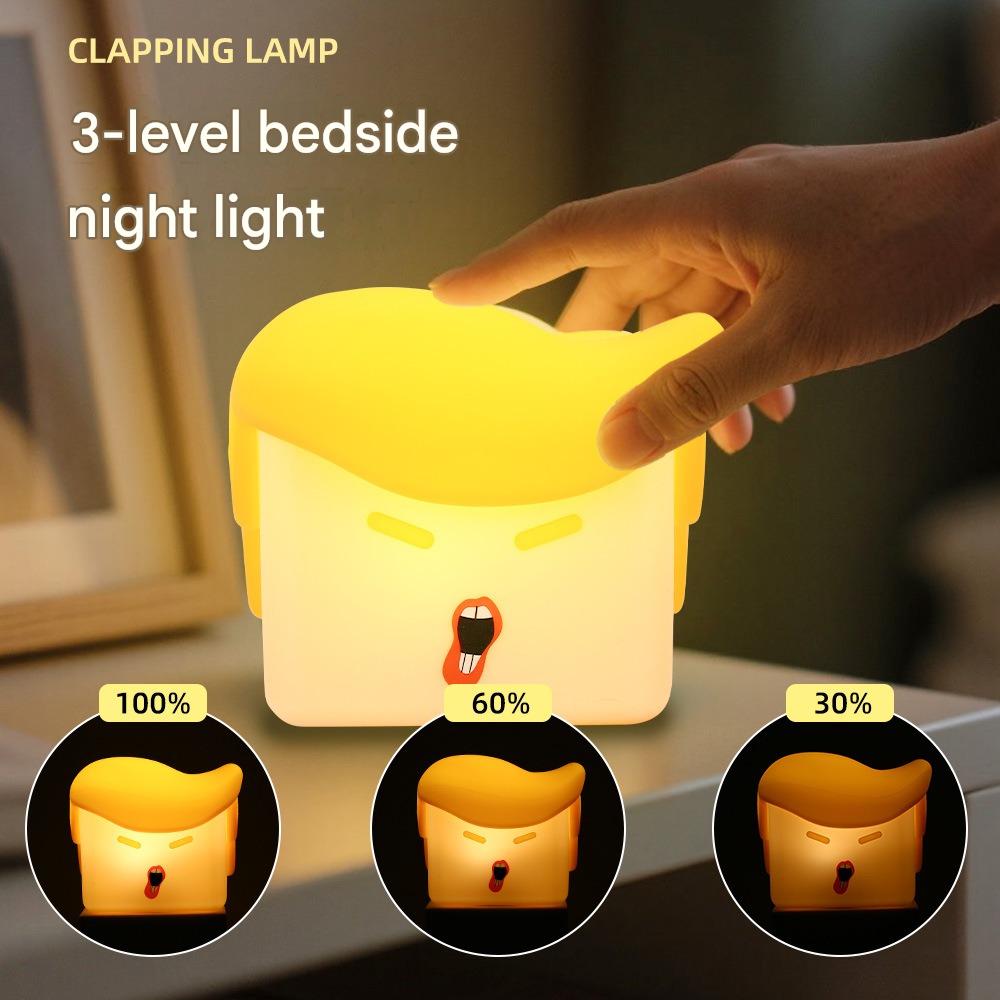 Silicone Pat Light Duck Sleeping Light USB Rechargeable Atmosphere Light Birthday Gift Three-speed Bedroom Bedside Light