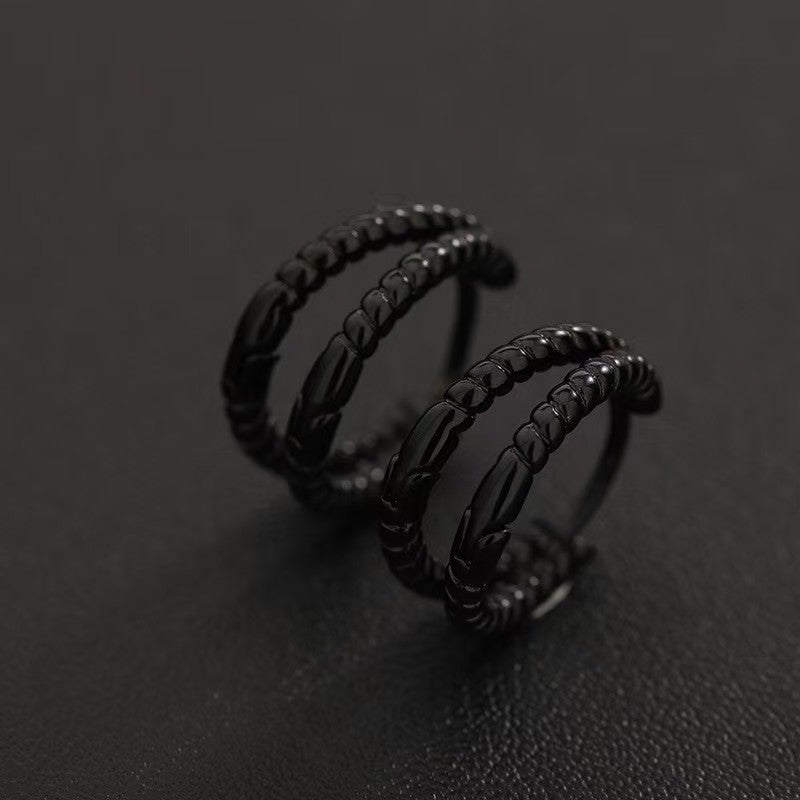 2026 Hot Fashion Men Casual Ear Studs, All-Match Upscale Texture Daily Jewelry, Vintage Retro Elegant Ear Clips For Trendy Ladies