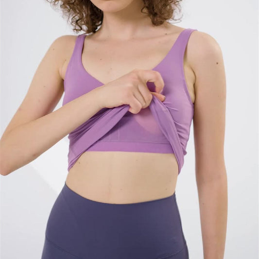 U-shaped Beauty Back Nude Feel Yoga Straps Chest Pad
