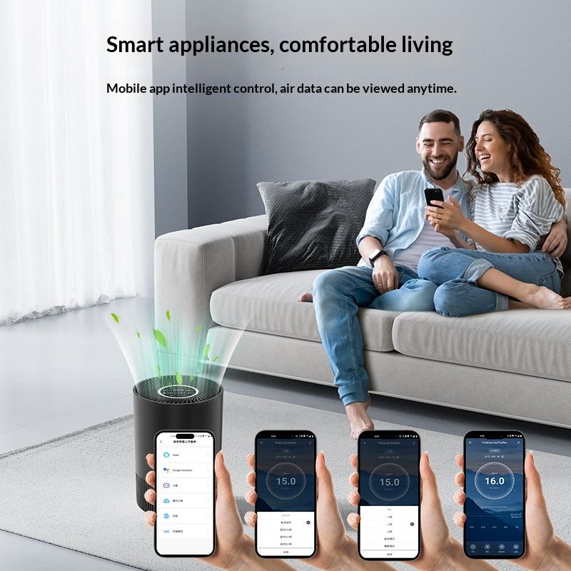 Smart Air Purifier With Mobile Wi-Fi And Negative Ions For Removing Formaldehyde