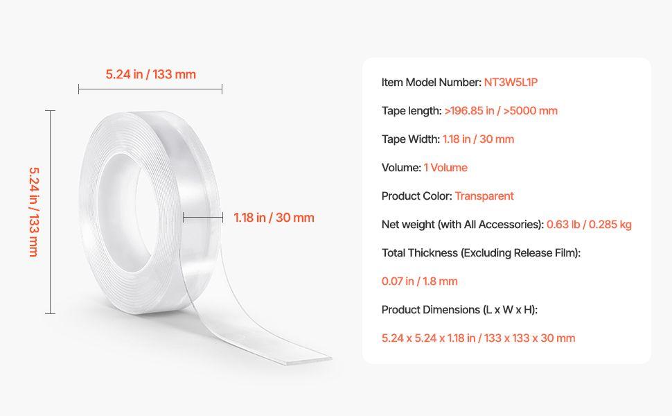 Strong Adhesive, Waterproof, High Temperature Resistant, Long-lasting Double-sided Tape, A Must-have For Home DIY And Office Use.