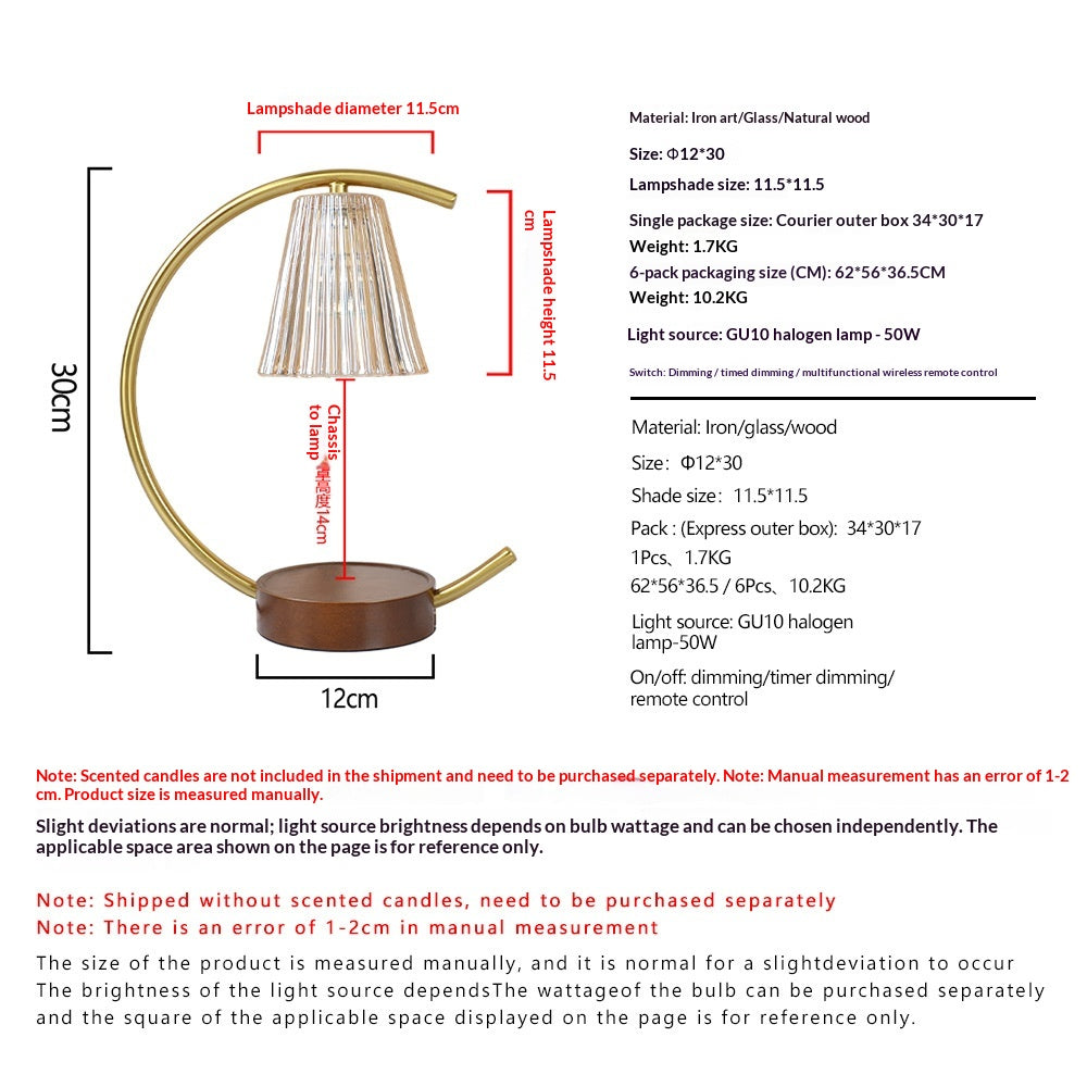 Portable Retro Bedside Wax Melting Lamp For Home Use