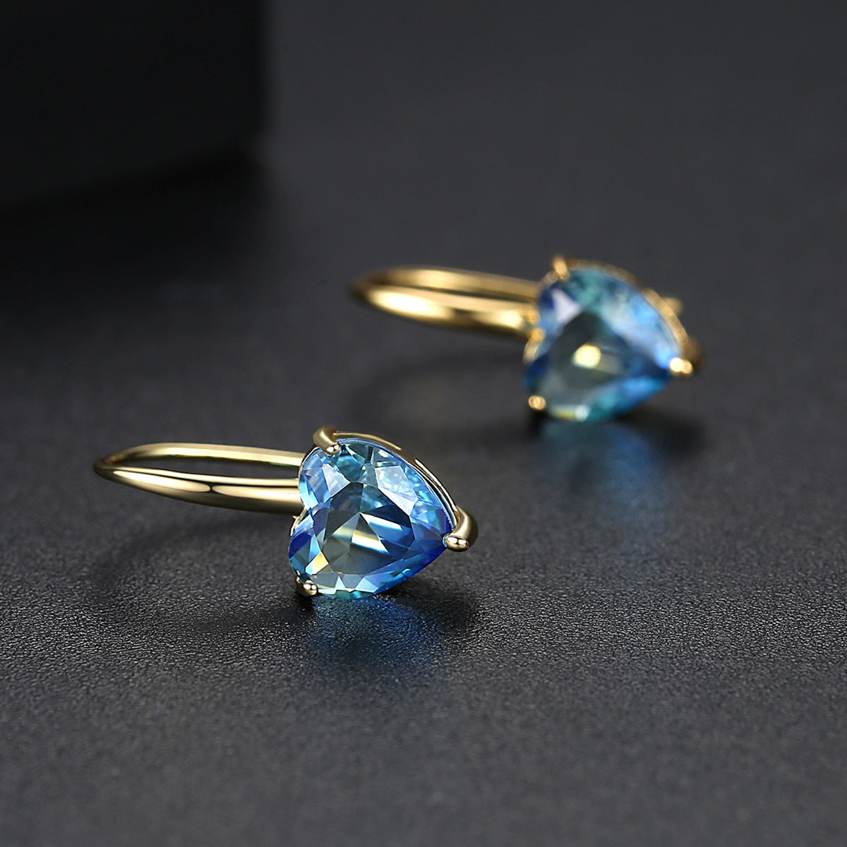 Copper Inlaid Crystal Ear Jewelry Fashion Korean Style