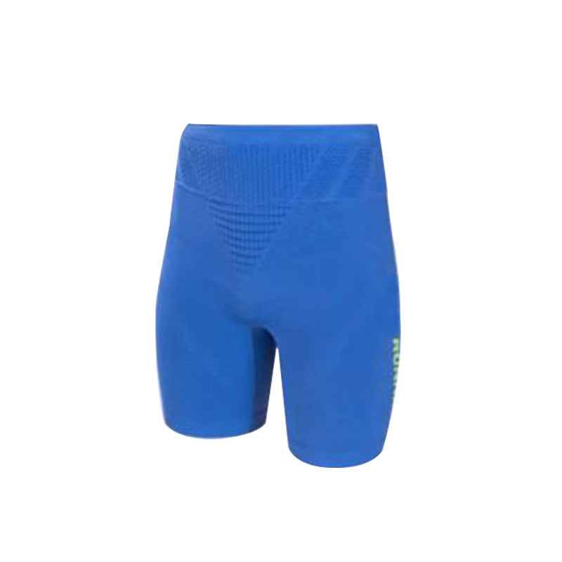Sports Fitness Compression Shorts Running Cycling Waist Bag Quarter Pants
