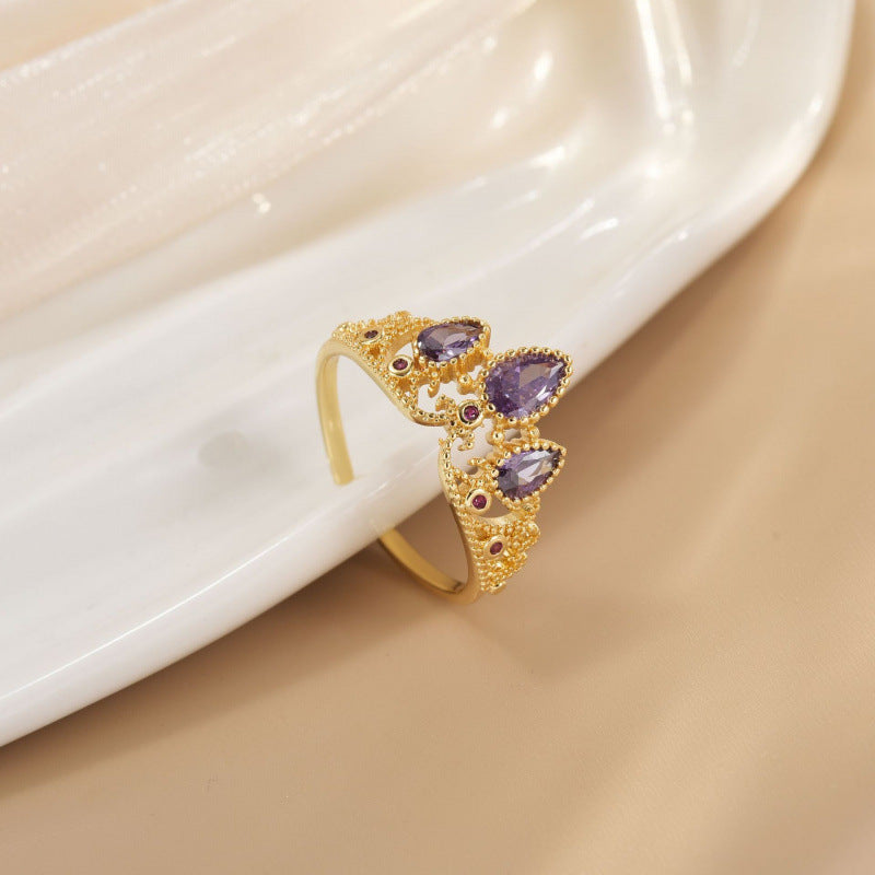 Sunshine Love Crown Light-Luxury Fashion Ring
