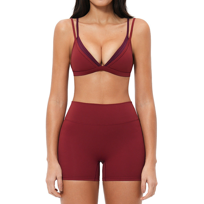 Wireless Sports Beauty Back Thin-Strap Fitness Set