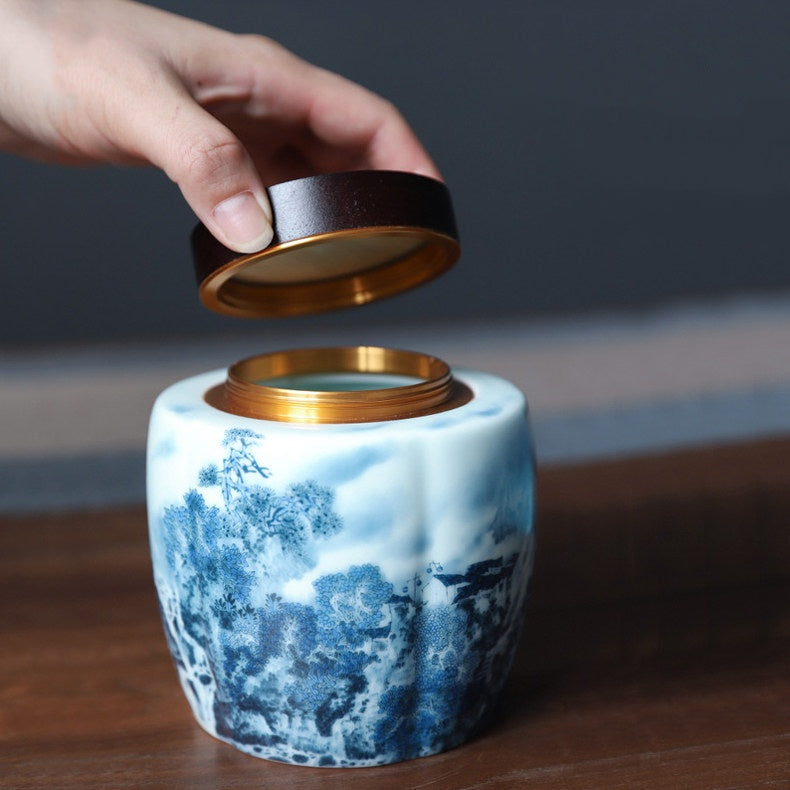Toyama Ceramic Jar Tea Packaging Box Empty Gift Box
