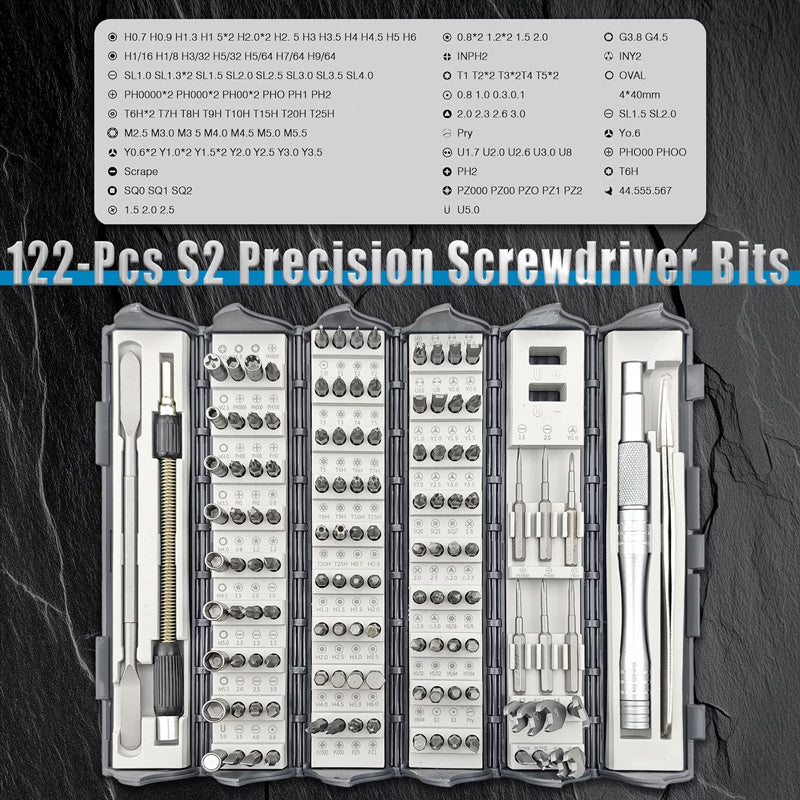 128 IN 1 Precision Screwdriver Set Magnetic Repair Tool Kit Computer Phone Watch