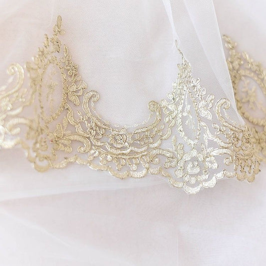 Extra Wide Light Gold Car Bone Lace Children's Fashion Accessories