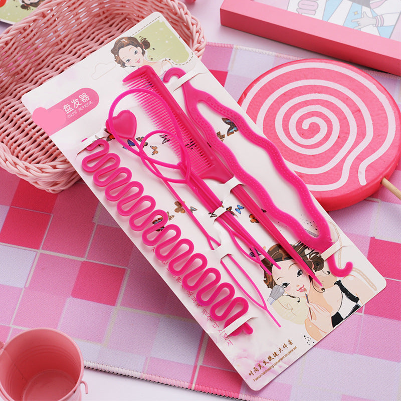 Styling Tool Six-Piece Set Lazy Bun Maker