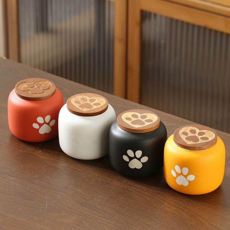 Ceramic Pet Funeral Urn Moisture-proof Keep Dry Pet Cinerary Casket