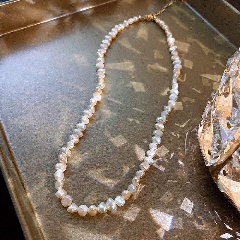 Womens Shaped Freshwater Pearl Necklace, New Irregular Design