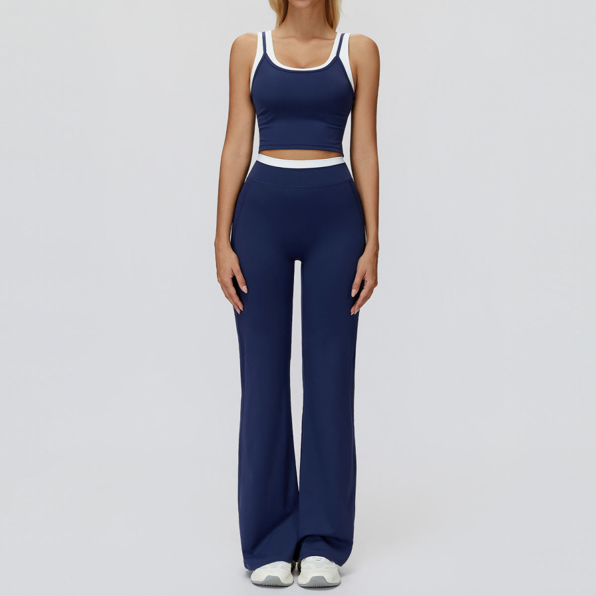 Contrast Nude Yoga Suit Thread