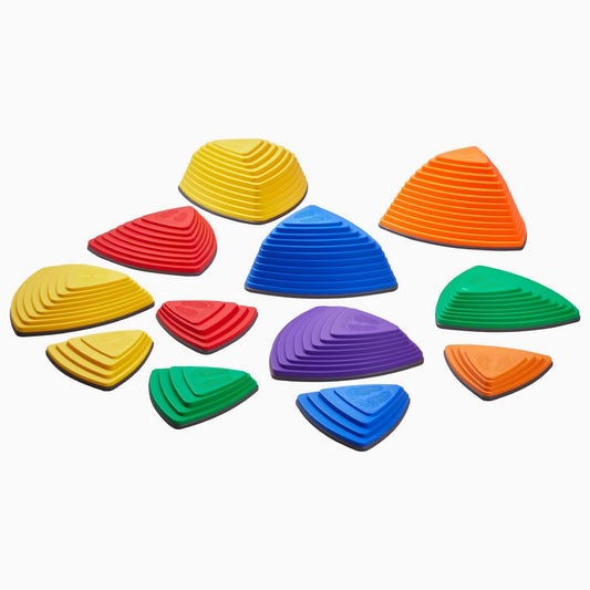 Balance Stepping Stones For Kids, 12 PCS, Up To 220 Lbs, Non-Slip Toddlers Sensory Stepping Stones, Obstacle Course Coordination Game Toys Indoor Or Outdoor Play For Children Aged 3 4 5 6 7 8+